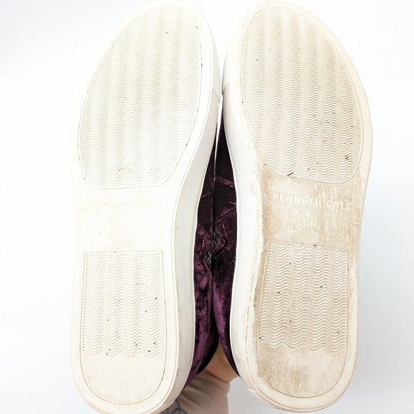 Kenneth Cole Kiera purple velvet zip up ankle boots 7 - Picture 11 of 11